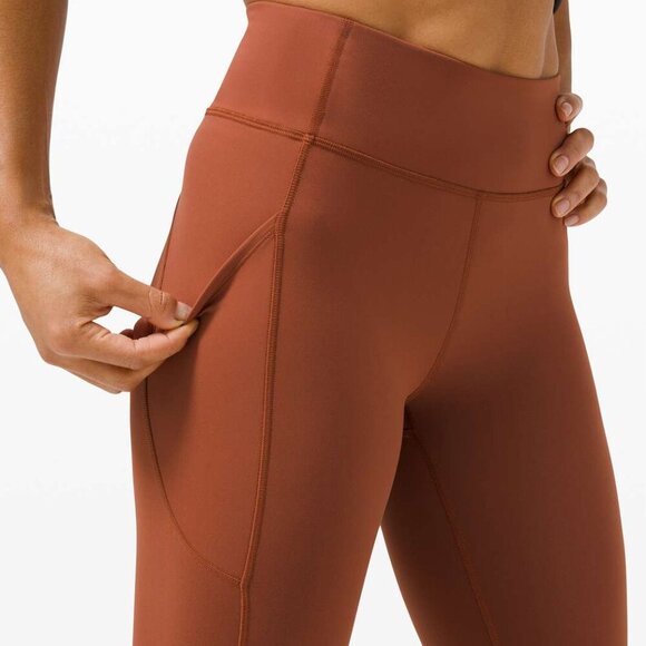 Lululemon Invigorate High-Rise Tight 25" Leggings Dark Terracotta 37626 - Picture 12 of 14